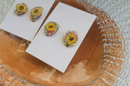 Sun Flower Earrings - 向日葵  〜 No.2 Clip-on イヤリング