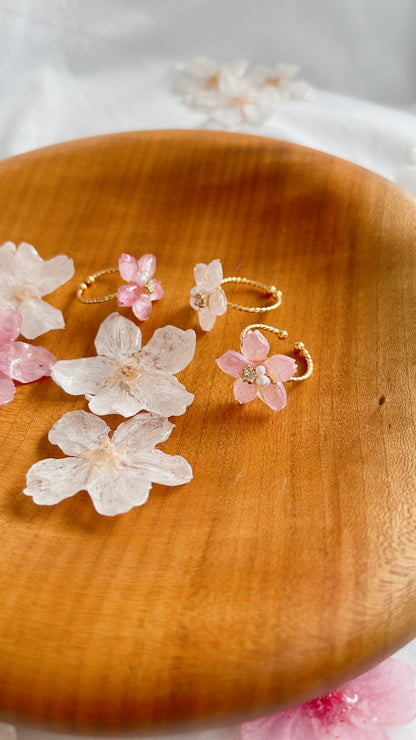 Someiyoshino Sakura Ring Silver Color #S034