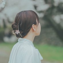 Someiyoshino Sakura Silver Color Hair Clip - White  Big