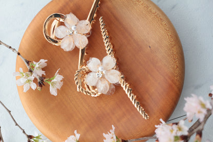 Someiyoshino Sakura Hair Clip - White Big