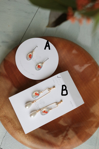 金木犀 Osmanthus Earring No.4 -ピアス　または　イヤリング