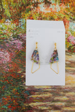 Claude Monet Garden in Giverny Inspired Triangular Floral Earrings -  ジヴェルニーの庭　No.2