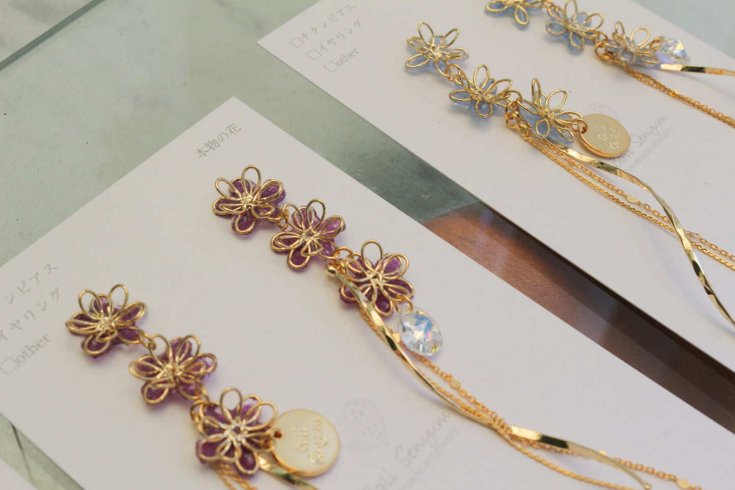 Oshikatsu Hydrangea Earrings No.3 ピアスorイヤリング