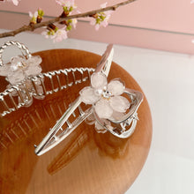 Someiyoshino Sakura Silver Color Hair Clip - White  Big