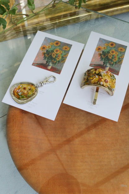 Monet Inspired Flower Key Chain ひまわり