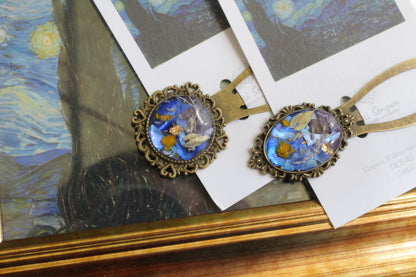 Gogh Inspired Flower Book Mark No.1 - 星月夜