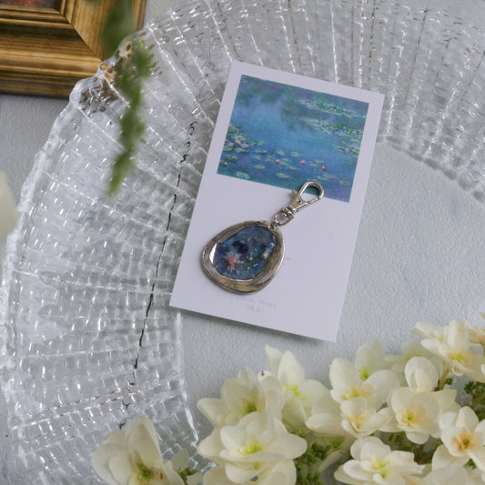 Monet Inspired Flower Key Chain No.1 睡蓮