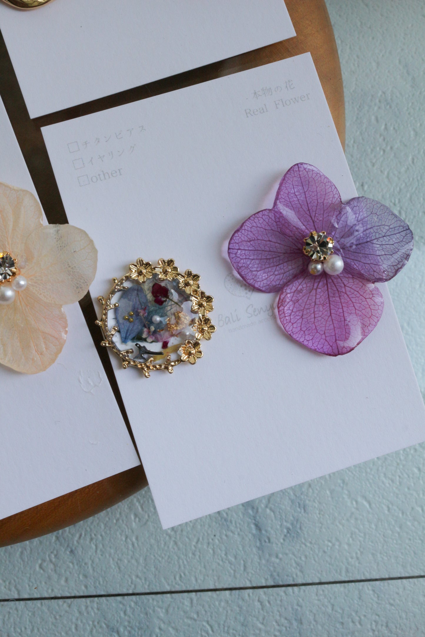 Hydrangea and Flower Medallion No.3 パーツ選べます。
