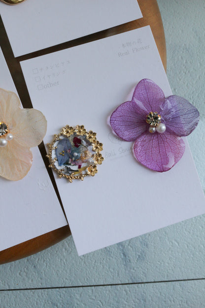 Hydrangea and Flower Medallion No.3 パーツ選べます。