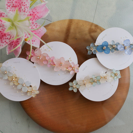 Hydrangea Hair Barrette No.36