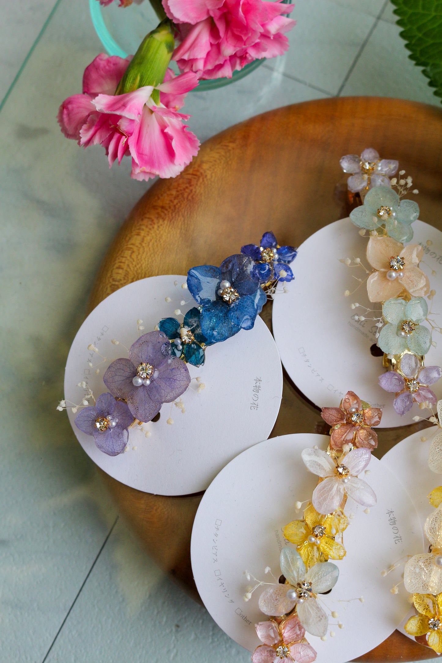 Hydrangea Hair Barrette No.30