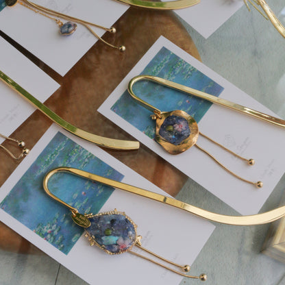 Monet Inspired Flower Book Mark睡蓮 No.2