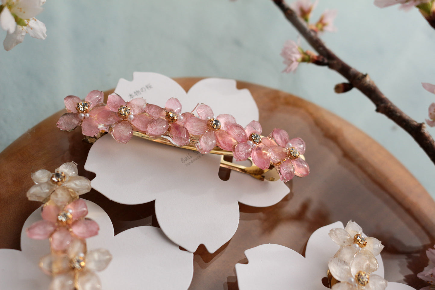 Six Someiyoshino Sakura Hair Barrette #S038