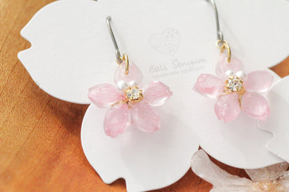 Dangling Someyoshino Sakura Earrings- Small #S020