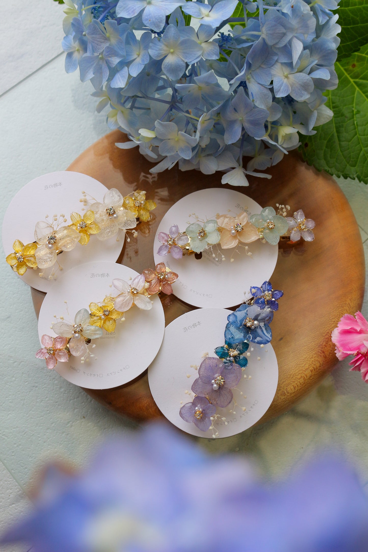 Hydrangea Hair Barrette No.30