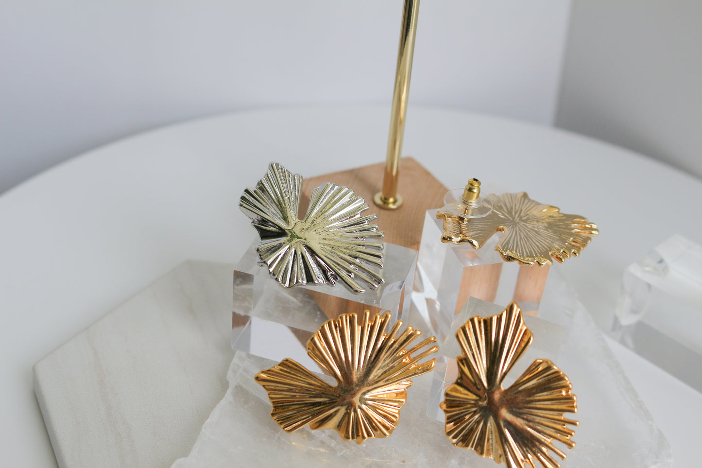 Lily Pad Metal Pierce Earring No.2 〜Sakkoly