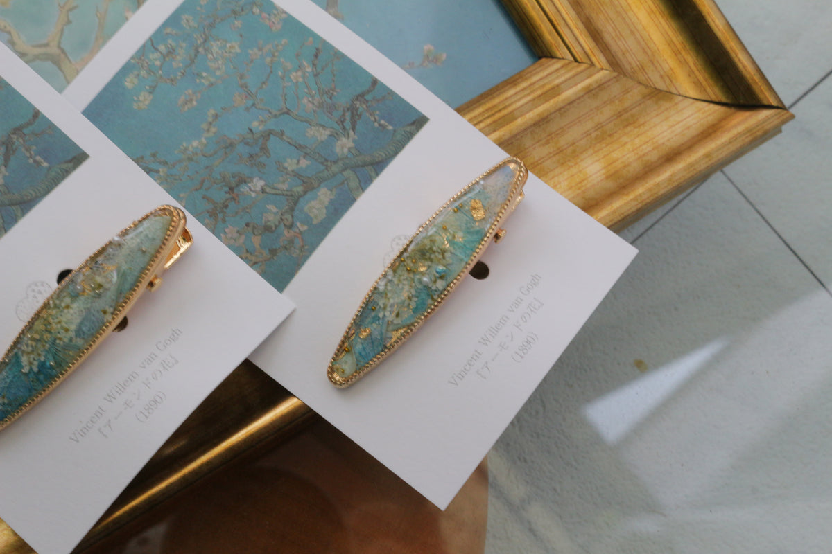Gogh's Inspired Hair Clip No.2 - アーモンドの花