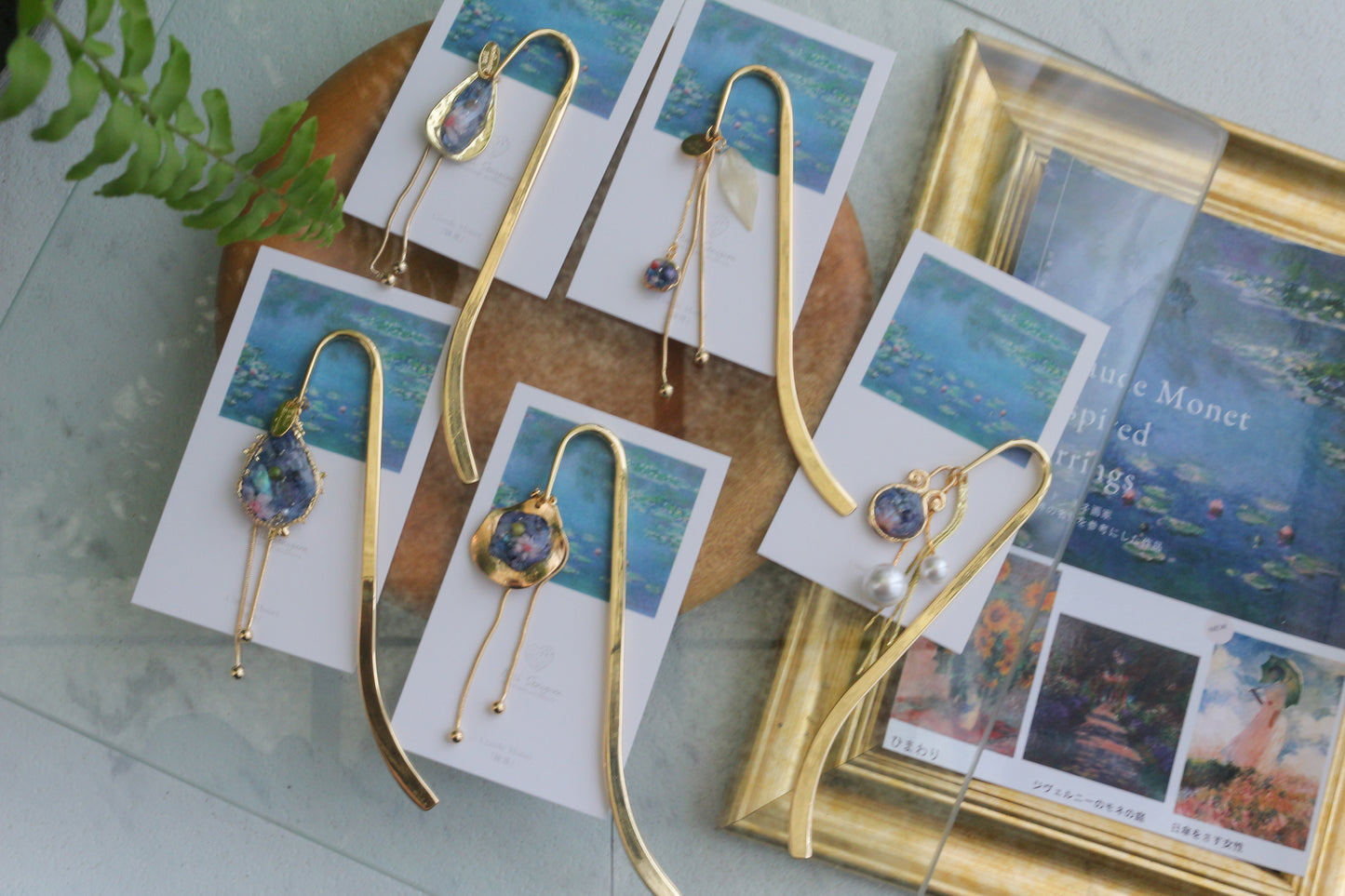 Monet Inspired Flower Book Mark睡蓮 No.2