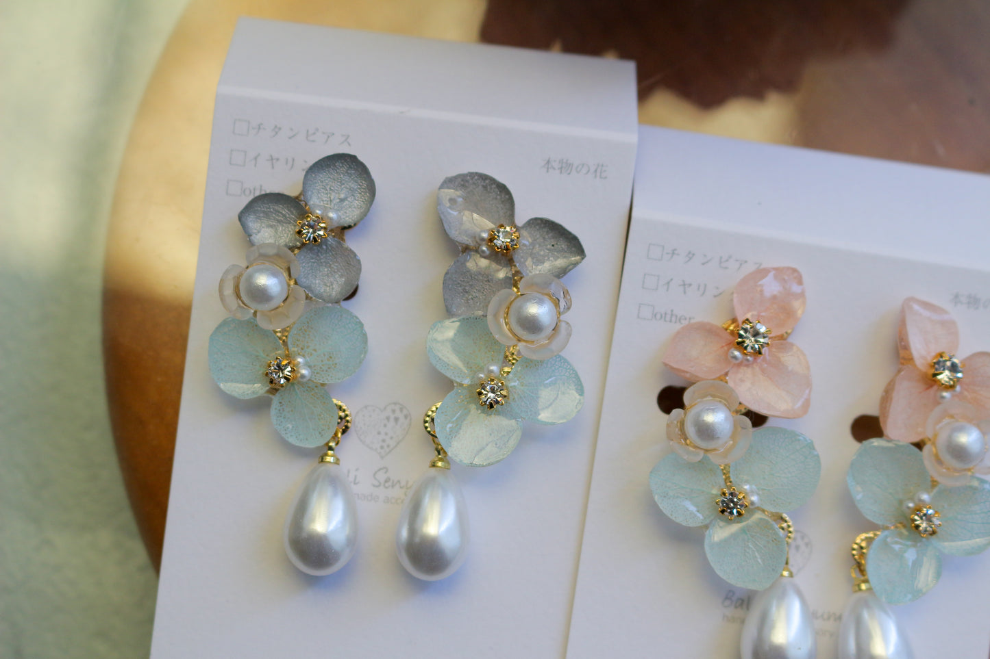 Hydrangea Path Earrings No.1 イヤリング　Clip-on