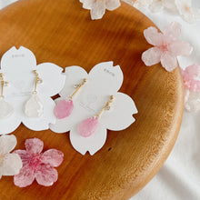 Floating Someiyoshino Sakura Petal Earrings #S035