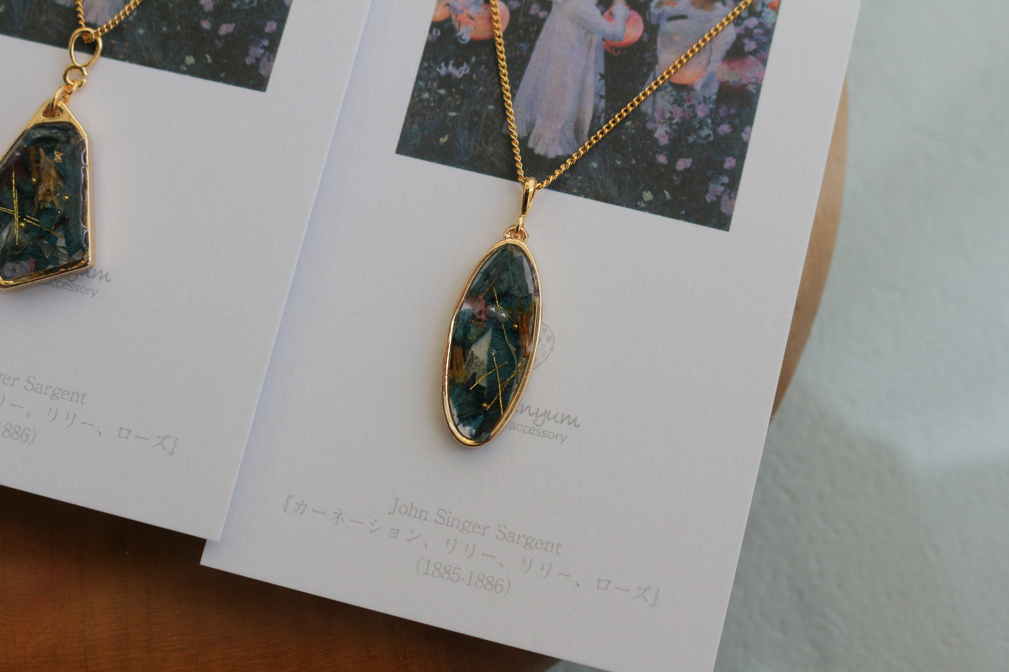 Sargent Inspired Necklace - カーネーション 、リリー、リリー、ローズ