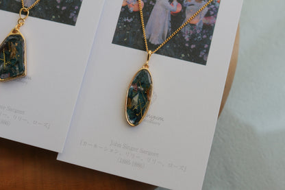 Sargent Inspired Necklace - カーネーション 、リリー、リリー、ローズ