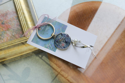 Monet Inspired Flower Key Chain No.2 睡蓮