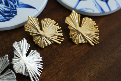 Lily Pad Metal Pierce Earring No.2 〜Sakkoly