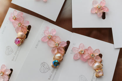 Someiyoshino Double Sakura Earring and Ear Cuff #S028