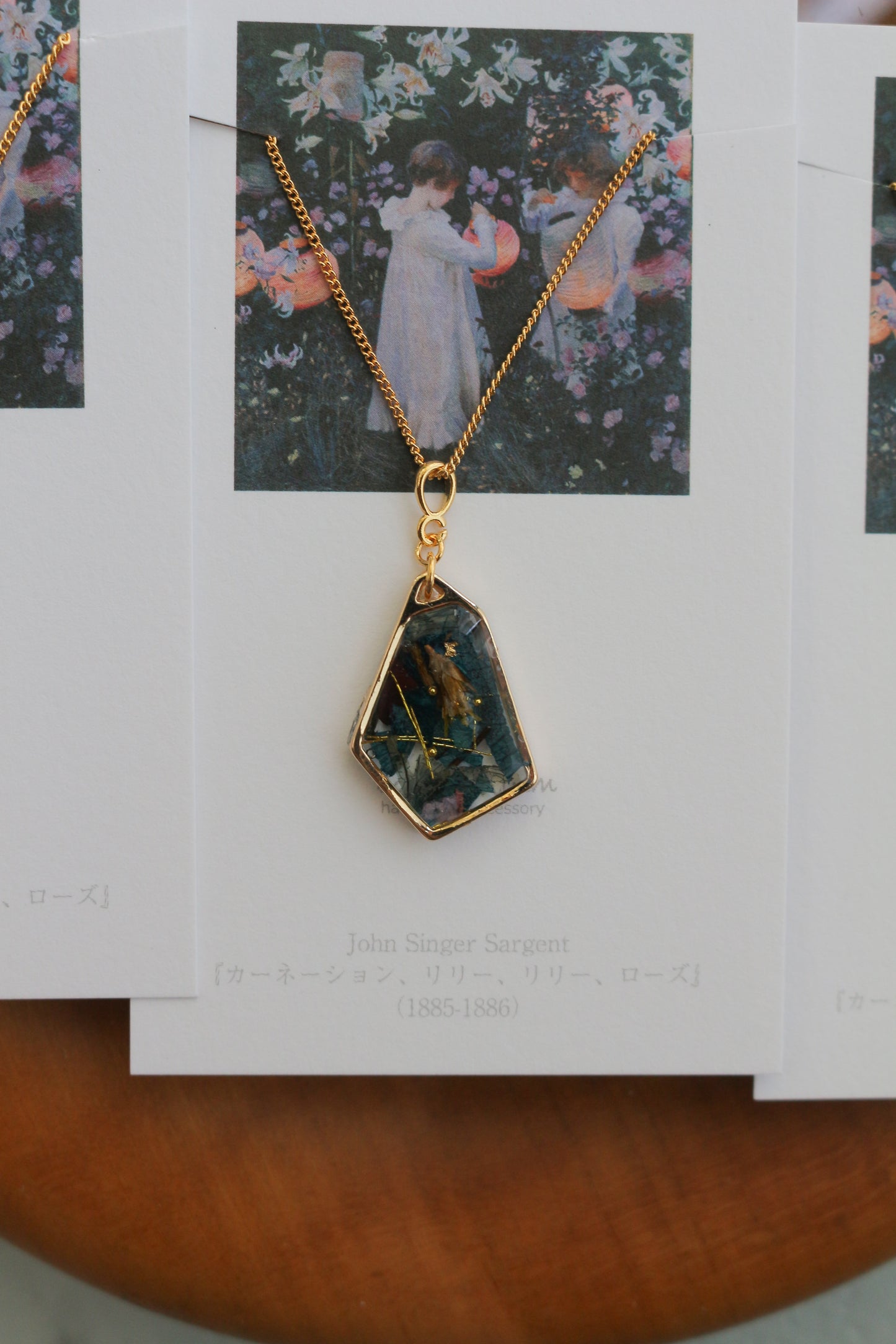 Sargent Inspired Necklace - カーネーション 、リリー、リリー、ローズ