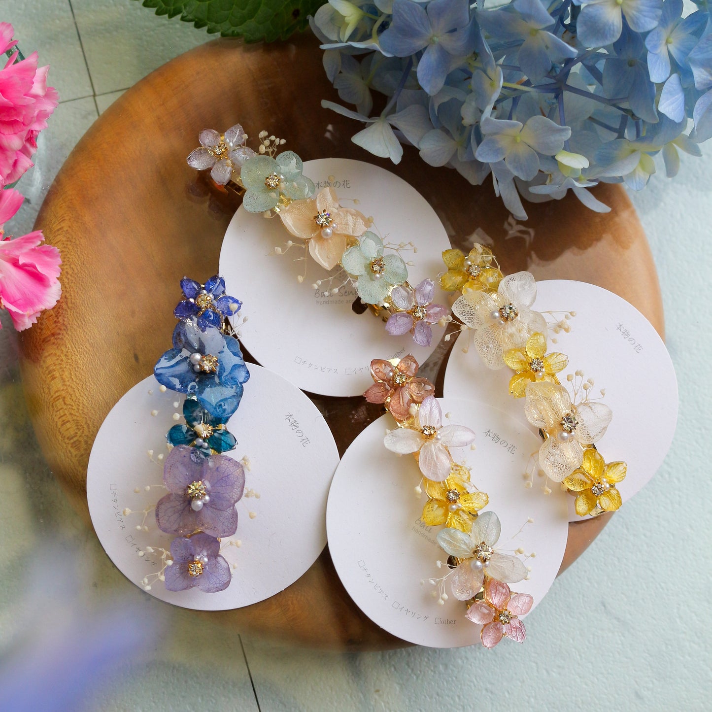 Hydrangea Hair Barrette No.30