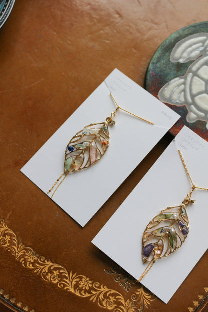 Leaf Necklace with chain 60cm  No.12