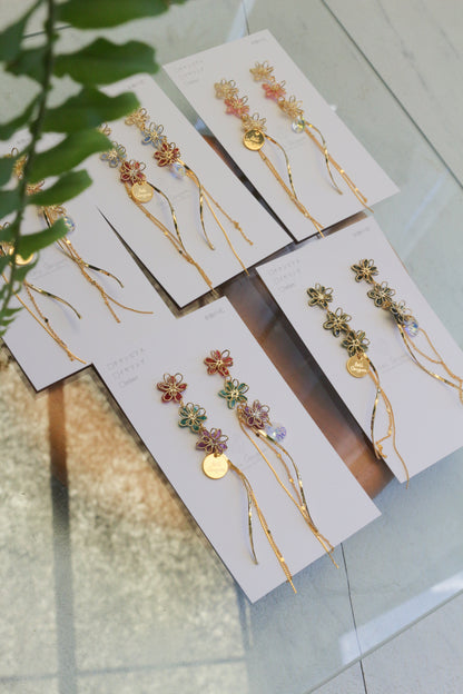 Oshikatsu Hydrangea Earrings No.3 ピアスorイヤリング