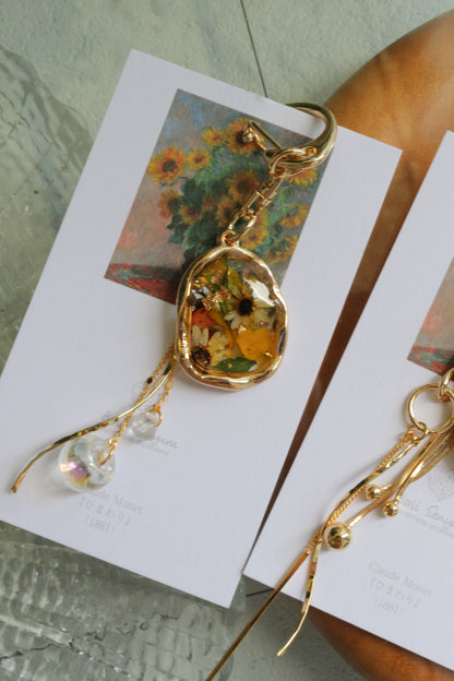 Monet Inspired Flower Bag Charm No.2 ひまわり