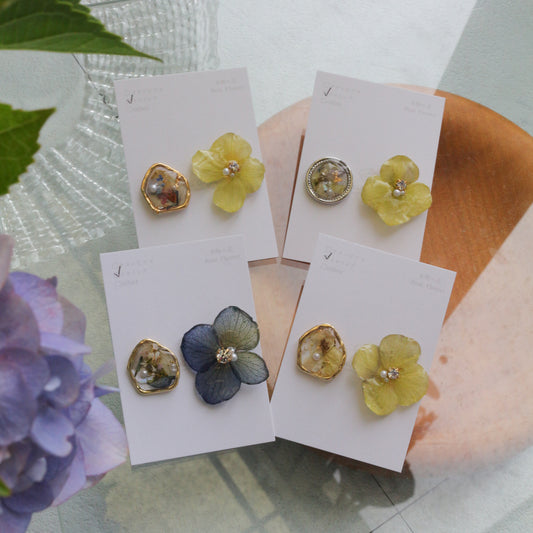 Hydrangea and Flower Medallion イヤリング　Clip-on No.18
