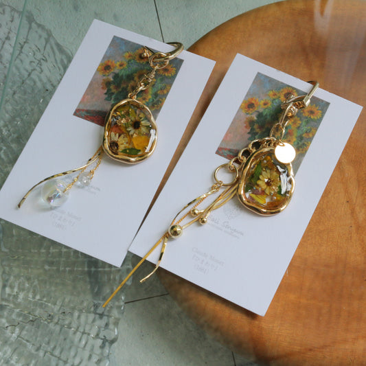 Monet Inspired Flower Bag Charm No.2 ひまわり
