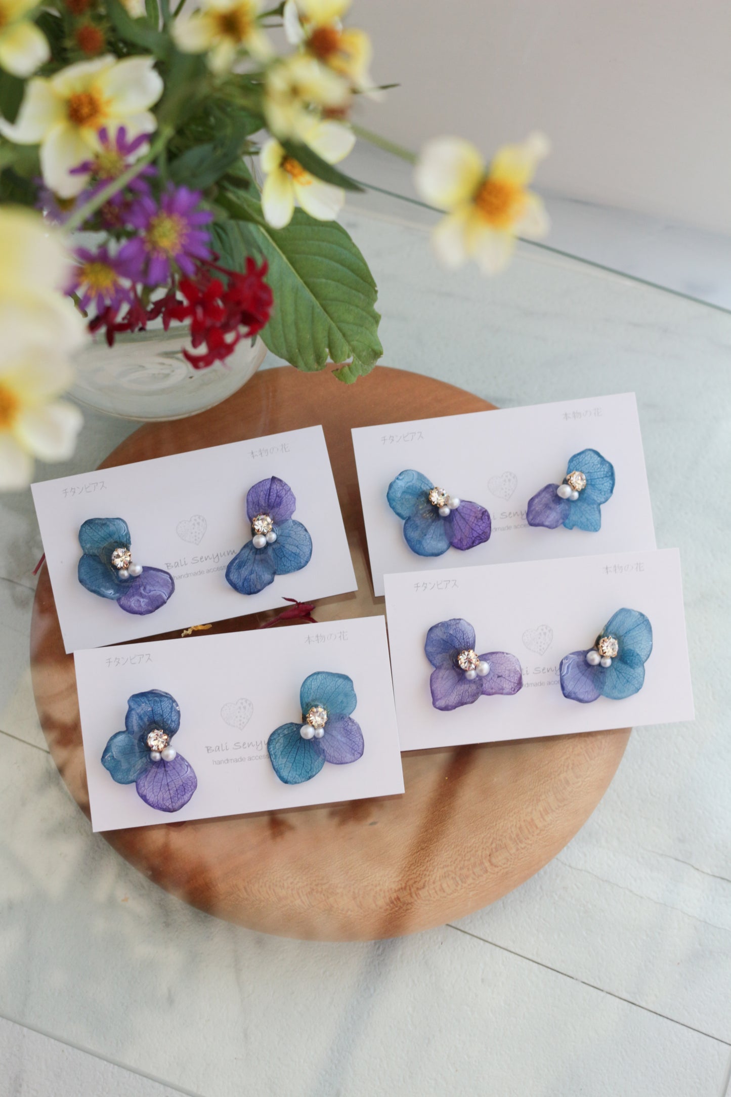 Hydrangea Wing No.136- Titanium Pierce(ピアス）