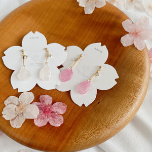 Floating Someiyoshino Sakura Petal Earrings #S035