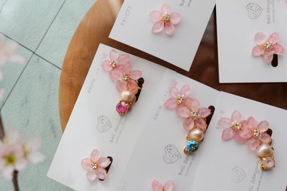 Someiyoshino Double Sakura Earring and Ear Cuff #S028