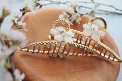 Someiyoshino Sakura Hair Clip - White Big