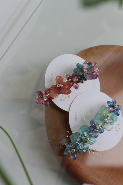 Hydrangea Hair Barrette No.42