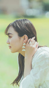 "Hanayome" Collection Earring Silver color -  Limited Time