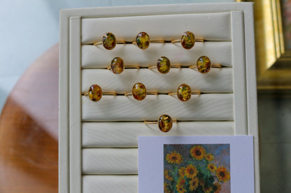 Claude Monet's Sunflowers Ring No.1 - ひまわり