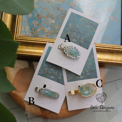 Gogh's Inspired Hair Clip - アーモンドの花