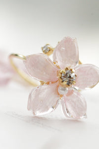 Someiyoshino Sakura Ring with Three Gems NEW