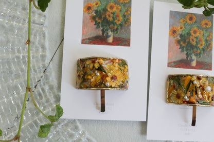 Monet Inspired Flower Ponytail Hook ひまわり