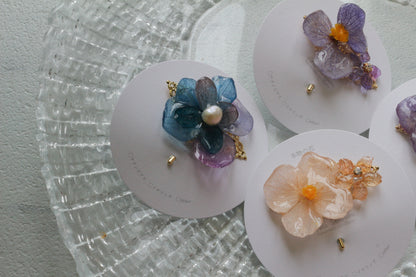 Hydrangea Flower Ponytail Hook - No.1