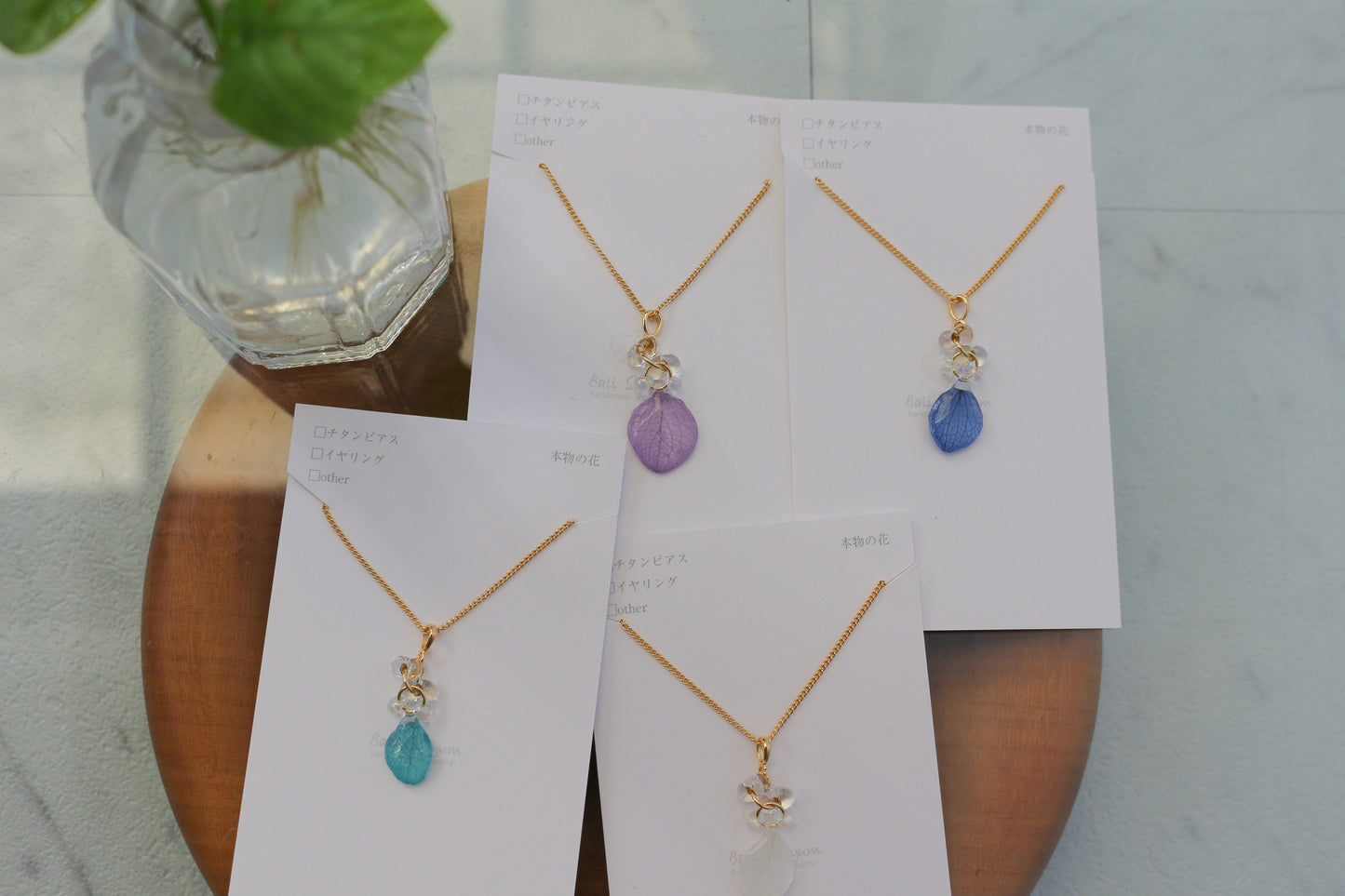 Hydrangea TSUBU Necklace 40cm  No.1