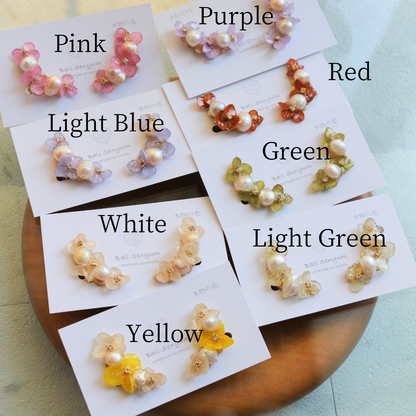Hanayome Earrings with Pearl - 8 colors