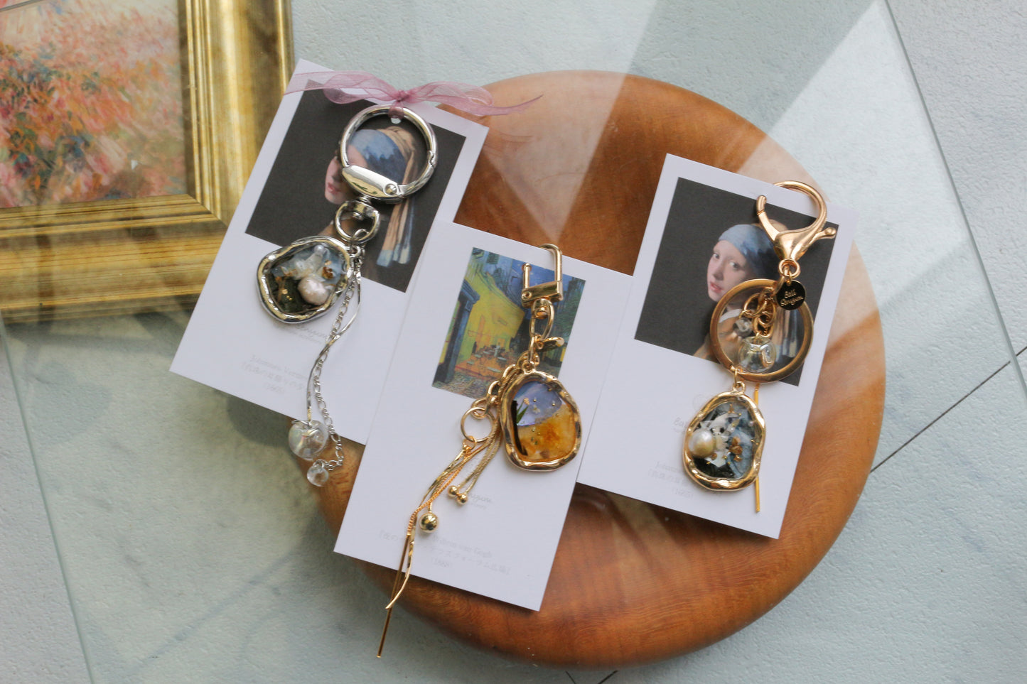 Gogh Inspired Flower Bag Charm No.1 Café Terrace at Night -夜のカフェ・テラスフォーラム広場